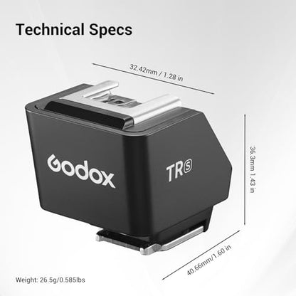 Godox TR-S TTL Camera Flash Hot Shoe Riser for Sony, Compatible with Godox iT30Pro iT20 iT22 IM20 IM22 IM30, 0-90° Tilting Head for Soft Bounce Light and Direct Flash - size: Godox TR-S