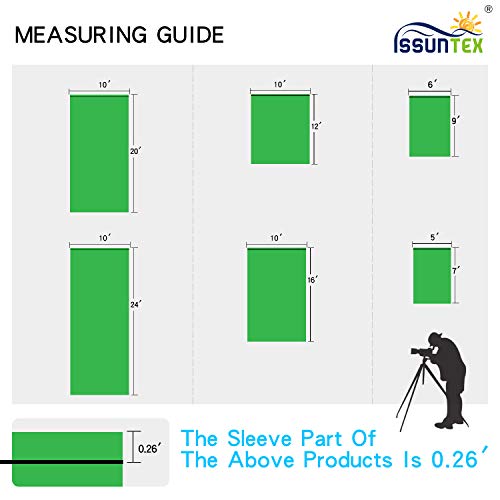 ISSUNTEX 10X16 ft Background Muslin Backdrop, Photo Studio, Collapsible High Density Screen for Video Photography and Television-Green - color: Green, size: 10X16 ft