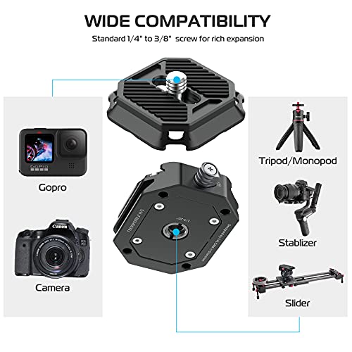 FALCAM F38 Quick Release Kit V1, Plate for DSLR/Mirroless Camera Compatible with Arca Swiss and Clamp for Tripod/Stablizer/Gimbal/Slider-2268 - size: F38 QR Kit V1