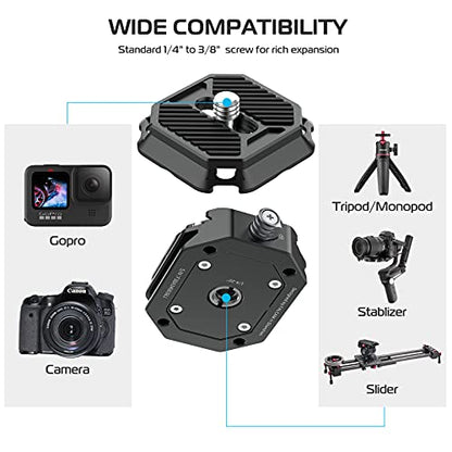 FALCAM F38 Quick Release Kit V1, Plate for DSLR/Mirroless Camera Compatible with Arca Swiss and Clamp for Tripod/Stablizer/Gimbal/Slider-2268 - size: F38 QR Kit V1