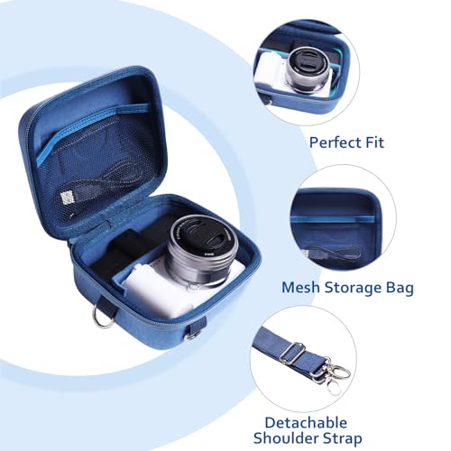 XANAD Hard Case for Sony a6400/a6700/a6100/a6000/a5000/a5100/ZV-E10/ZVE10 II or Fujifilm X100VI / X100V Digital Camera (Blue) - color: Blue
