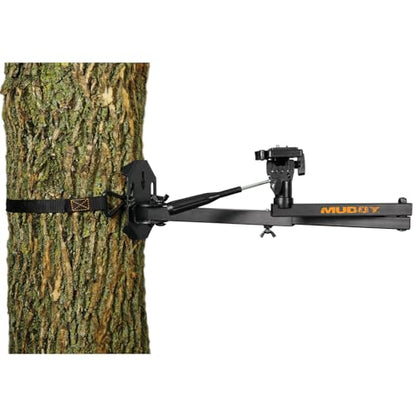 MUDDY MCA100 Basic Trail Arm, 360 Degree Head and 180 Degree Arm | 360 Degree Adjustable Forearm and Head, 180 Degree Extension, Quick-Release Mount, Includes Ratchet Strap, 4 Lb Weight Rating - style: Basic Camera Arm