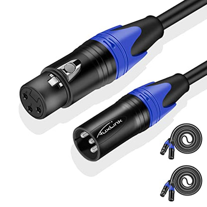 XLR Cable 50ft 2 Pack, XLR Microphone Cable Male to Female, Balanced XLR Cable Suitable for Preambles, Speaker Systems, Radio Station and More - size: 50 Ft 2 Pack