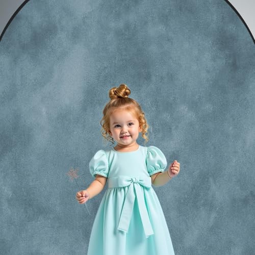 Kate Collapsible Backdrop Pop-up Photo Backdrops Folded Grey Teal for Photography, for Video, for Broadcast, 5x6.5ft