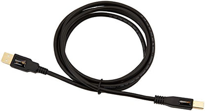 Amazon Basics USB 2.0 Cable, USB-A to USB-B, for Printer or External Hard Drive, Connect to Computer/Laptop/PC, 480 Mbps Transfer Speed, Gold-Plated Connectors, 6 Foot, Black - size: 6 Feet
