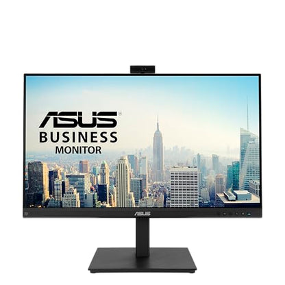 ASUS 27” 1080P Video Conference Monitor (BE279QSK) - Full HD, IPS, Built-in Adjustable 2MP Webcam, Mic Array, Speakers, Eye Care, Wall Mountable, Frameless, HDMI, DisplayPort, VGA, Height Adjustable - style: 27" Webcam Mic Array