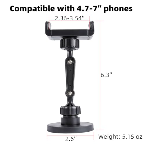Gym Magnetic Phone Holder Mount Attach to Metal Surface, 360° Rotatable Heavy Duty Magnet Phone Mount for Gym Workout Record, Compatible with iPhone, Samsung, All Cell Phone