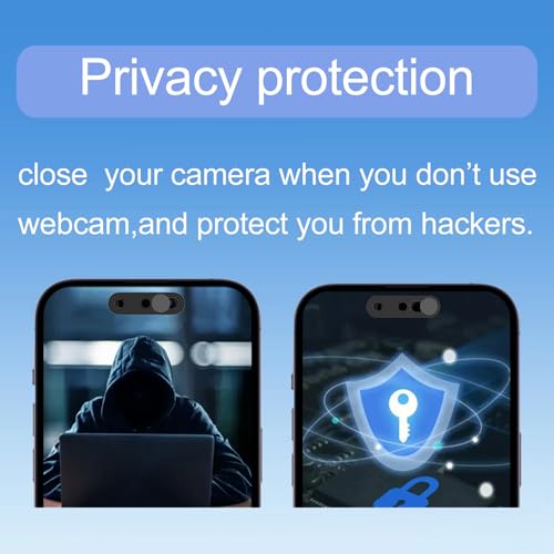 Front Camera Cover,Camera Cover Compatible with iPhone17/17Air/17Pro/17ProMax/16Pro Max/16Pro /16Plus/16/15Pro Max/15Pro/15Plus/15/14Pro/14Pro Max,Camera Protector Protect Privacy and Security (Black) - color: Black