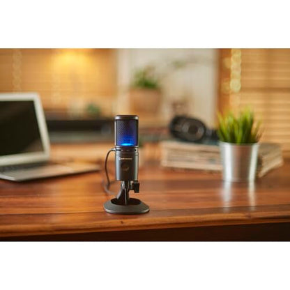 Audio-Technica AT2020USB-X Cardioid Condenser USB Microphone, Black + PodMaster Boom Broadcast/Podcast Boom Arm Mic Stand + Microfiber Cleaning Cloth + Goby Labs Microphone Cleaner