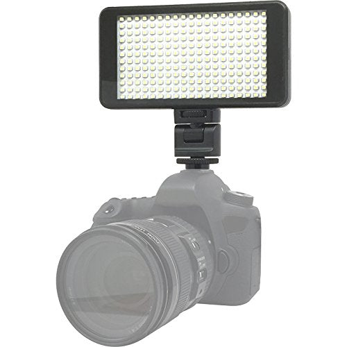 Vidpro LED-230 Photo and Video Light Kit - On Camera Panel LED Light - Adjustable and Dimmable Light Fits Cameras Video Camcorders and DLSR w/Hot Shoe Includes Rechargeable Battery Diffuser and More - size: LED-230