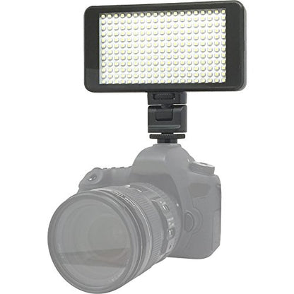 Vidpro LED-230 Photo and Video Light Kit - On Camera Panel LED Light - Adjustable and Dimmable Light Fits Cameras Video Camcorders and DLSR w/Hot Shoe Includes Rechargeable Battery Diffuser and More - size: LED-230