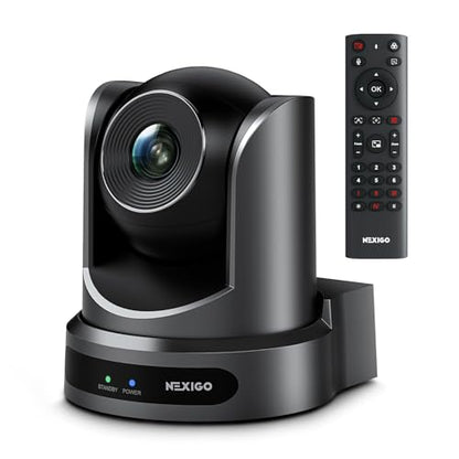 NexiGo Conference Room PTZ Camera System with 10X Optical Zoom, Remote Control, USB Output & Autofocus for Live Streaming, Meetings, Church Services, Education, for OBS/Zoom/Skype | Easy Setup - style: Optical Zoom FHD