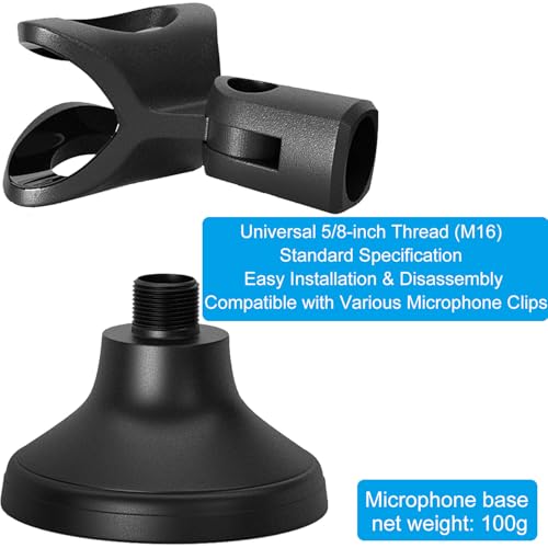 Desktop Mini Microphone Stand Holder Adjustable Portable Desktop Table Mic Stand Holder 180 Degree Adjustment For Live Streaming Online Meetings Computer Chats