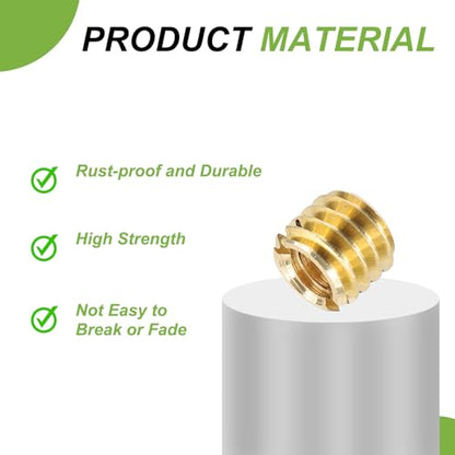 PATIKIL 1/4" Female to 3/8" Male Convert Screws Adapter, 12 Pcs Tripod Thread Adapter Mount for Camera Monopod Video DSLR SLR Mic Stand, Gold