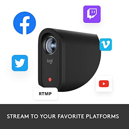 Logitech Mevo Start Wireless Live Streaming Camera For Creators with Signature Series Case - 1080p HD Video with App Control, Stream Via LTE or WiFi, Multi-Cam Compatible, Internal Mics - 3 Pack