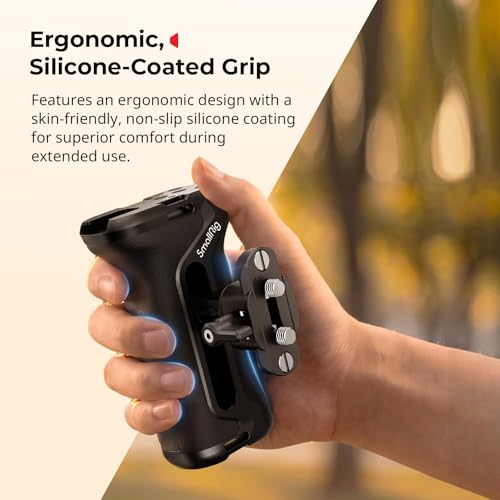 SmallRig Aluminum Camera Side Handle with NATO Clamp, Universal Ergonomic Side Handgrip with 36mm Vertical Adjustment, NATO Rail Included - style: NATO Side Handle