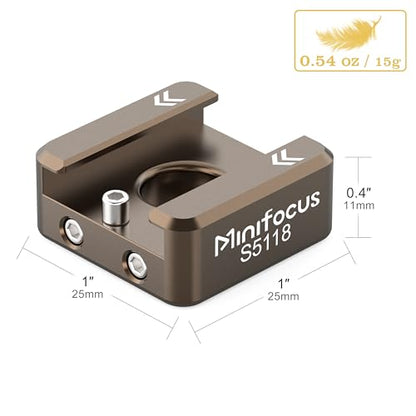 MINIFOCUS Cold Shoe Mount(4 Pcs), 1/4"-20 Screw with Locating Pins Compatible for ARRI Standard Mounting Points, with 3/8"-16 Adapter for Camera Cage Flash LED Monitor Microphone - style: Sienna 4 PCS