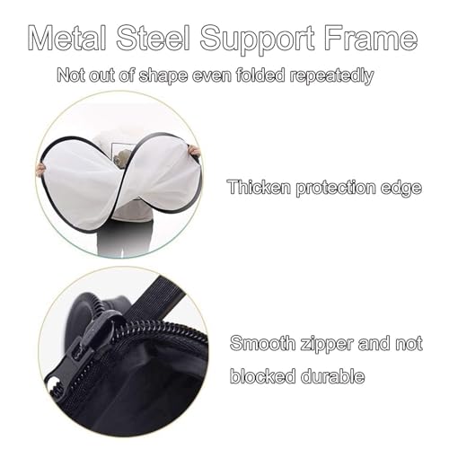 REFLEX CAMERA 7-in-1 Photography Reflector (Rectangular) – Translucent/Silver/Gold/White/Black/Blue/Green – Light Diffuser & Chroma Key Background Kit with Carrying Case (120x180cm/47x70) - size: 120x180cm/47x70in