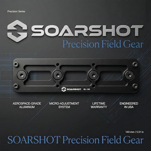 MLOK Arca Rail Adapter, Quick Release Dovetail Plate Compatible with Arca-Swiss & RRS Tripod Heads, CNC Aluminum Bipod & Tripod Mount for Hunting (ML-140)