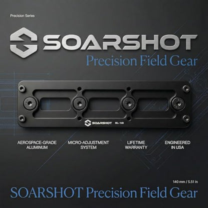 MLOK Arca Rail Adapter, Quick Release Dovetail Plate Compatible with Arca-Swiss & RRS Tripod Heads, CNC Aluminum Bipod & Tripod Mount for Hunting (ML-140)