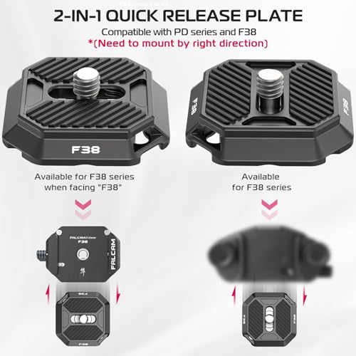 FALCAM F38 Camera Quick Release Plate Compatible with Camera Clip V3 and F38 Backpack Clip (Plate Only) - 2465 - size: F38 & QR Plate only