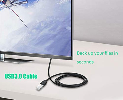 XBOHJOE USB Extension Cable 3.3ft USB 3.0 Male to Female Extender Cord Data Transfer 5Gbps for USB Flash Drive,Mouse,Xbox,Keyboard, Card Reader,Printer etc (3.3FT Black) - size: 3.3 ft