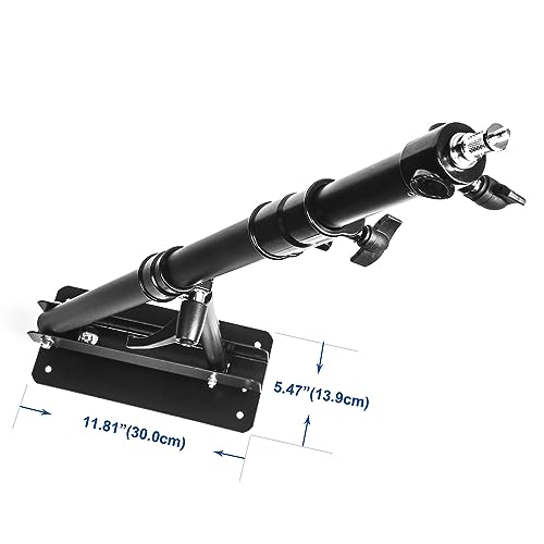 PHOCUS Wall Mount Triangle Boom Arm 51inch /130cm for Ring Light Photography Studio Video Strobe Light, Monolight, Softbox, Reflector, Support Horizontal and Vertical Rotation