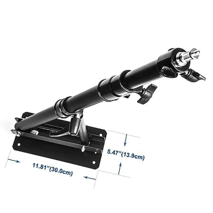 PHOCUS Wall Mount Triangle Boom Arm 51inch /130cm for Ring Light Photography Studio Video Strobe Light, Monolight, Softbox, Reflector, Support Horizontal and Vertical Rotation