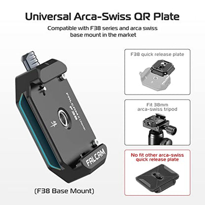 ULANZI F38 Quick Release Plate Base With 1/4" 3/8" Screw Thread, FALCAM F38 Quick Release System QR Camera Tripod Adapter (Only Base, Top Plate NOT Included)