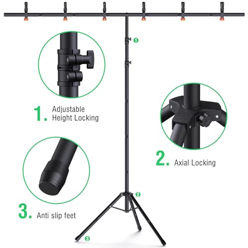 Forlogic Green Screen Backdrop Kit with Stand, 8x7.2ft Portable GreenScreen Background Stand for Streaming Video and Photography Shoots - size: 8*7.2FT