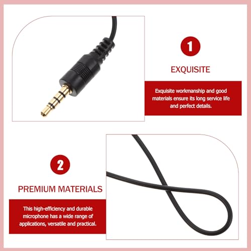 2pcs Clip-On Lapel Microphones with Noise-Cancelling Denoise Amplifier, Black Mini Hand-Free Mics for Live Streaming, Phone, Computer Recording and Interview Supplies