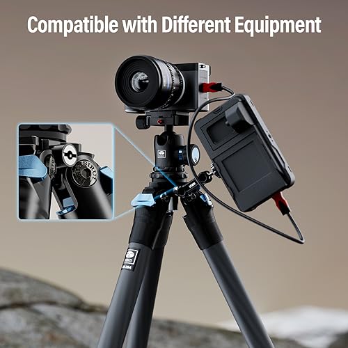SIRUI AM-284 Carbon Fiber Tripod for Travel, Professional Camera Tripod with 4-Section Legs, Twist Leg Locks, Detachable Metal Spikes, Loads up 33LB, Max Height 47.2“ - size: AM-284, style: AM-284 Heavy Duty Tripod Legs Only