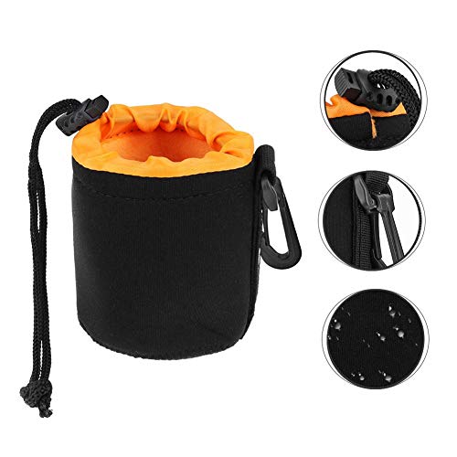 4 Pack Camera Lens Pouch Set (Small, Medium, Large, X-Large), Thick Protective Neoprene Bags with Drawstring Design, Soft Plush Interior for Canon, for Nikon, for Sony DSLR Lenses (4 Sizes) - size: Full Set (S+M+L+XL)