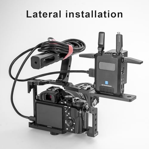 FOMITO L-Shape Camera Extension Bracket - Aluminum Alloy Rig Mount with 1/4" & 3/8" Screws for Z CAM, Wireless Transmitter, LED Light & Phone Holder | Adjustable Installation Direction L6