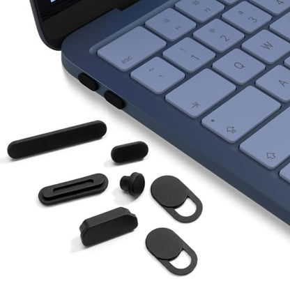 CaseBuy MacBook Neo Accessories, 7Pack Dust Plug Covers for 2026 New MacBook Neo 13 inch with Apple A18 Pro Chip A3404, Dust Plug for USB-C, Headphone & 2PCS Webcam Cover - size: 7 Pack