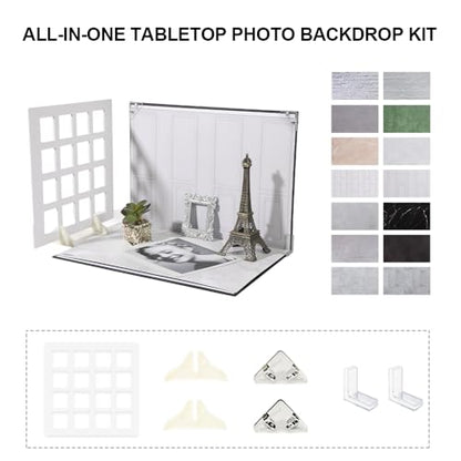 16x11.5 Inch Photo Backdrop Board, 7PCS Double Side Flat Lay Backdrop Paper with Shadow Board, Product Photography Backdrop Kit for Props, Food Jewelry Cosmetics, Small Content Creator Backdrops - color: Classic