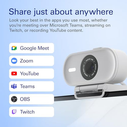 Elgato Facecam Neo, Full HD Webcam with Privacy Shutter | 1080p60 true HD video, HDR enabled, Plug and play setup, Easy-slide shutter, Zero-plastic packaging, USB-C