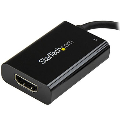 StarTech USB-C to HDMI 2.0 Active Adapter, 4K 60Hz, 60W PD, Black, 1080p - color: Black, style: 4K 60Hz w/ 60W PD Charge
