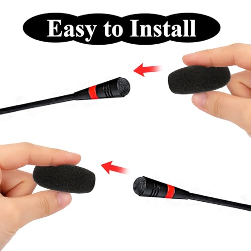 10 Pcs Microphone Covers Foam Windscreen Headset Microphone Covers Foam High Density Mic Covers for Microphones Protection