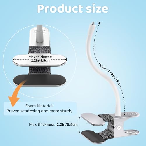 Baby Monitor Mount Compatible with HelloBaby for HB6550/ HB6560/ HB65/ HB6351/ HB40/ HB6339/ HB6336, ANMEATE SM935E Monitor, Adjustable Baby Monitor Stand Flexible Clip Clamp Mount No Drilling - style: for HelloBaby-Clip