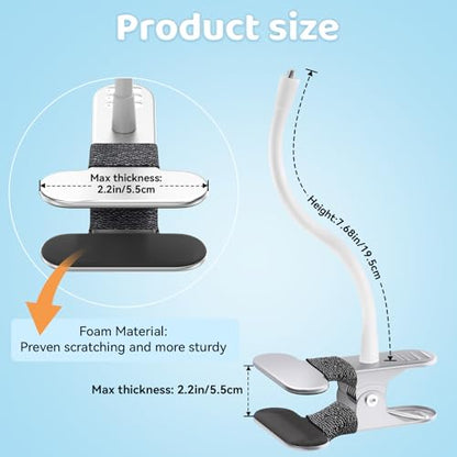 Baby Monitor Mount Compatible with HelloBaby for HB6550/ HB6560/ HB65/ HB6351/ HB40/ HB6339/ HB6336, ANMEATE SM935E Monitor, Adjustable Baby Monitor Stand Flexible Clip Clamp Mount No Drilling - style: for HelloBaby-Clip
