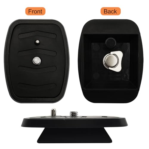 2 Pcs 44mm Tripod Quick Release Plate Camera Mounting Adapter, Universal QB-4W Tripod Mount Attachment Baseplate, Compatible with Velbon, Sony, Sunpak, Ravelli - size: 44mm