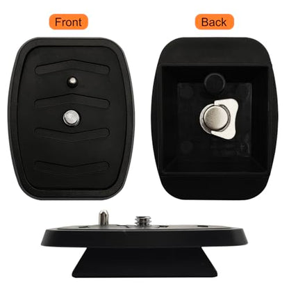 2 Pcs 44mm Tripod Quick Release Plate Camera Mounting Adapter, Universal QB-4W Tripod Mount Attachment Baseplate, Compatible with Velbon, Sony, Sunpak, Ravelli - size: 44mm
