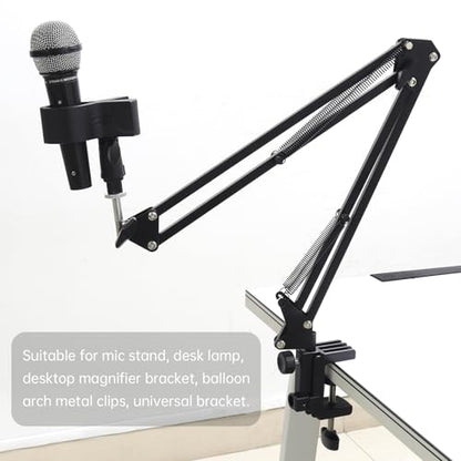 Desk Clamp, Plastic Bracket Stand, C-Clamp Base Holder, Table Mounting Clamp, Light Mounting Bracket Replacement Clip for Microphone Mic Arms Table Lamp Desktop (0.47" Hole Dia)