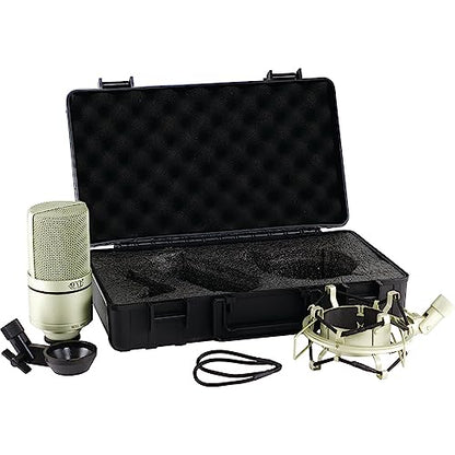 MXL 990 Condenser Microphone for Podcasting, Singing, Home Studio Recording, Gaming & Streaming | Detailed Sound | XLR | Large Diaphragm (Champagne) - style: MXL 990