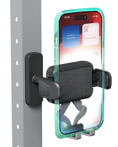 OEO Phone Holder with Magnetic Base for Golf Cart, Gym| Strong Magnetic Phone Mount with Quick Release Clamp for Android & iPhone | Compatible with 4”–7.1” Phones & Thick Cases