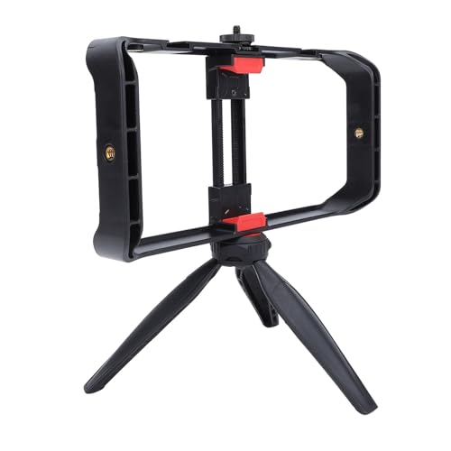 Pilipane Smartphone Video Rig Hand Grip Stabilizer Durable ABS Phone Stabilizer Rig with Tripod for Live Streaming Videography and Film Production