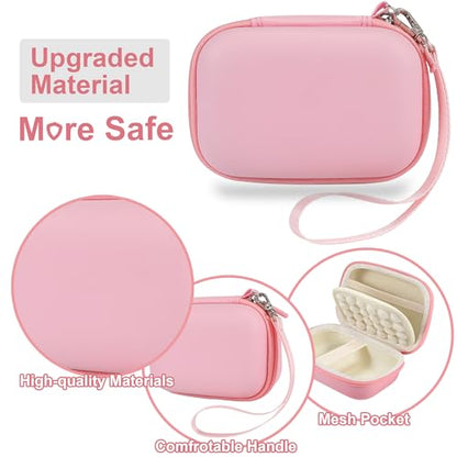 Leayjeen Hard EVA Camera Case Compatible with Canon PowerShot ELPH/IXUS, Kodak Pixpro FZ55/FZ45, Nikon Coolpix, Small Digital Camera, Shockproof Protective Camera Bag with Hand Strap-Pink(Case Only) - color: Pink