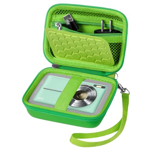Comecase Carrying & Protective Case for Digital Camera, for CAMKORY/for Kodak Pixpro/for Canon PowerShot ELPH 180/190 / for Sony DSCW800 DSCW830 Cameras for Travel - Grass Green - color: Grass Green