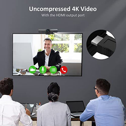 NexiGo Iris, 4K AI Webcam with 1/1.8" Sensor, Onboard Flash Memory, HDR, PiP, DSLR-Style Control, Auto Framing/Tracking with Flexible FOV, Noise-Canceling Mics, for Zoom/Teams/OBS and More (Renewed) - style: 4K Webcam